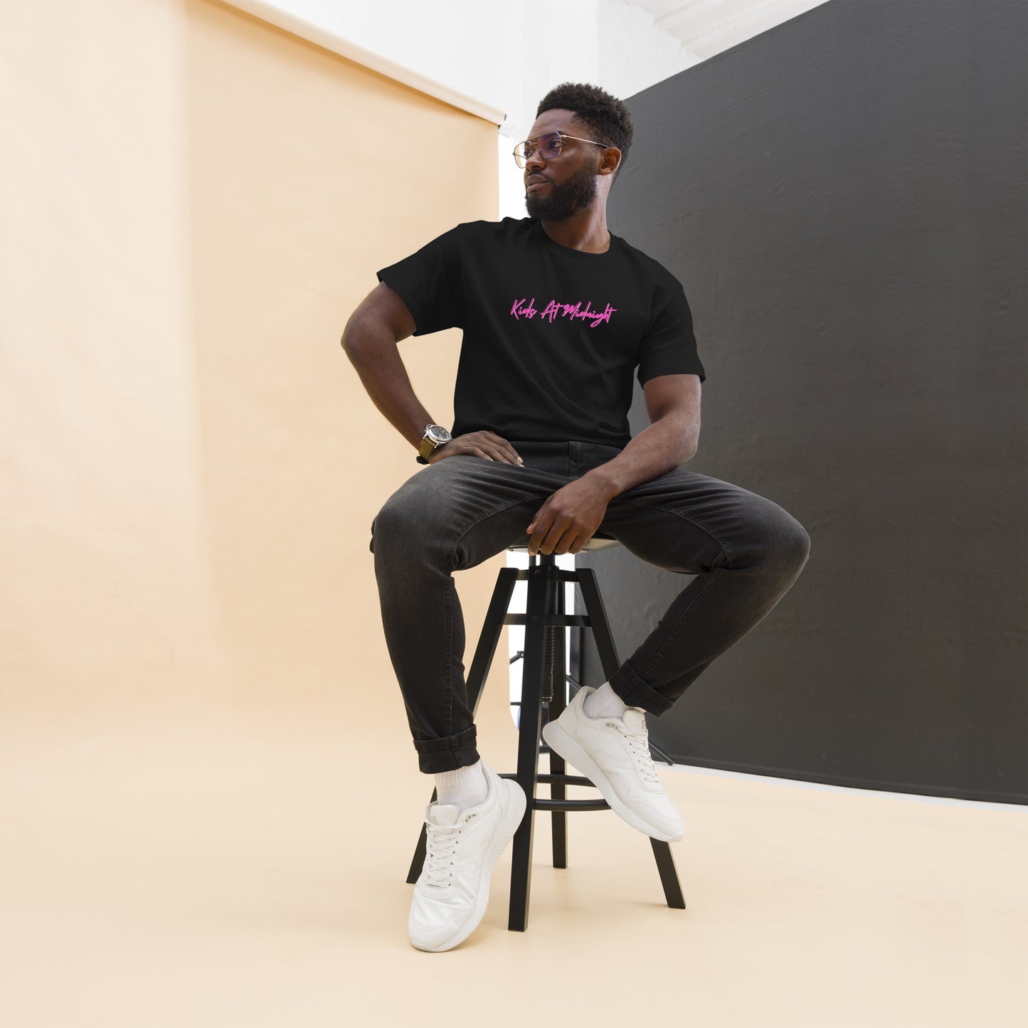 Kids At Midnight Electro Pink Logo T Shirt